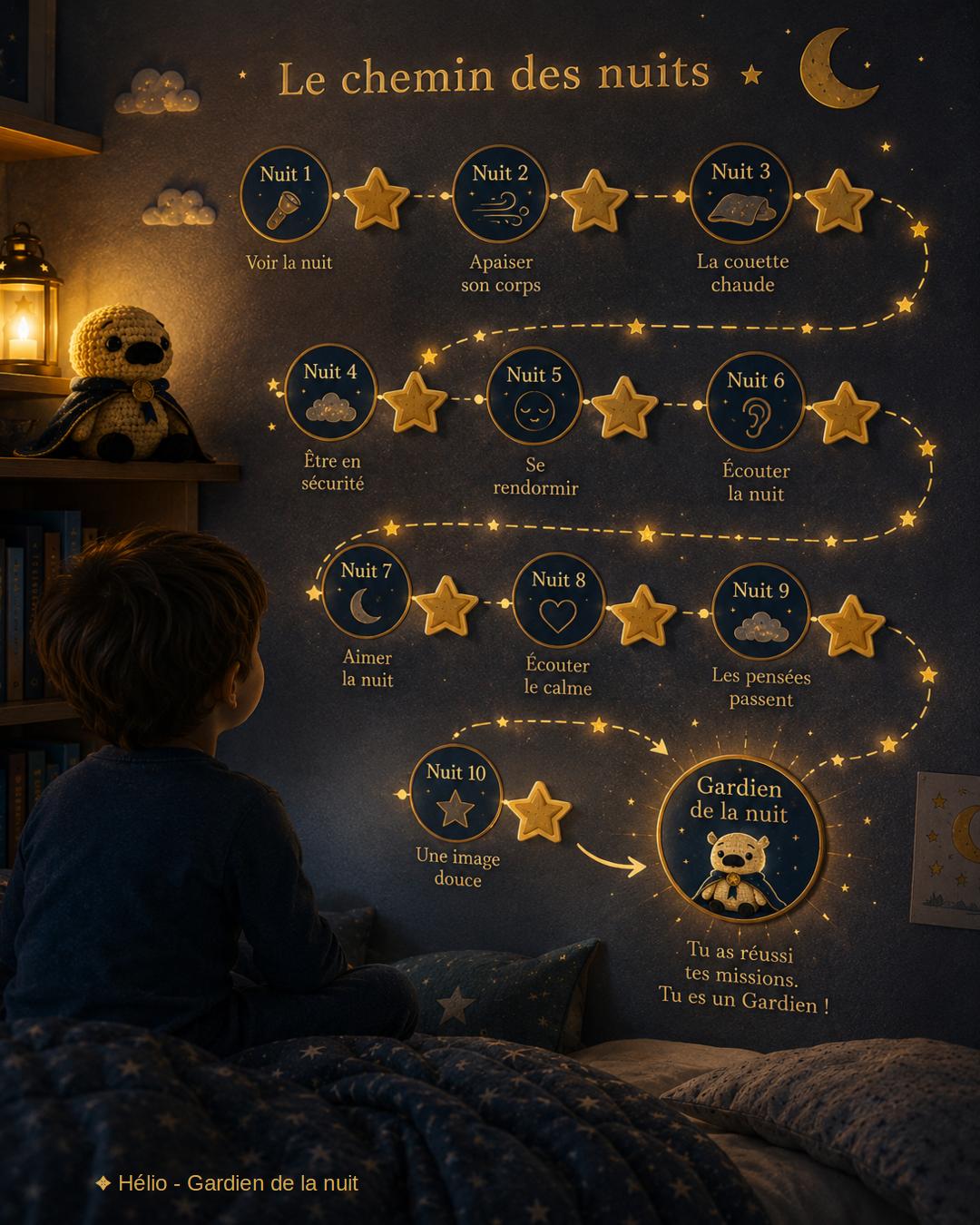 Chemin des nuits Hélio avec dix missions du soir pour aider les familles