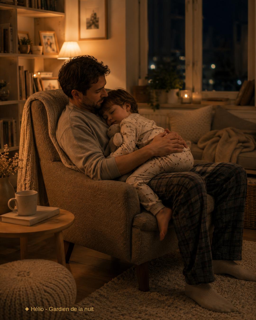 Parent préparant le repas du soir avec une fatigue émotionnelle visible