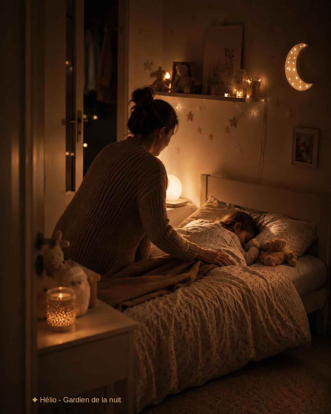 Parent retrouvant une soirée plus calme après un coucher apaisé