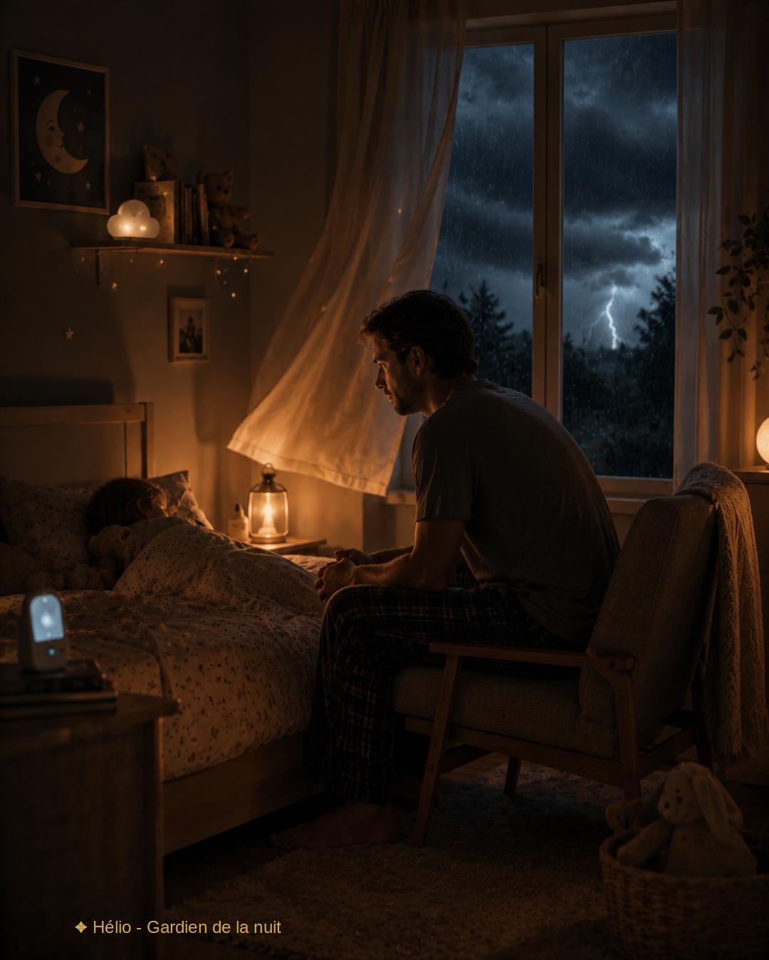 Couloir calme après un coucher émotionnellement plus apaisé
