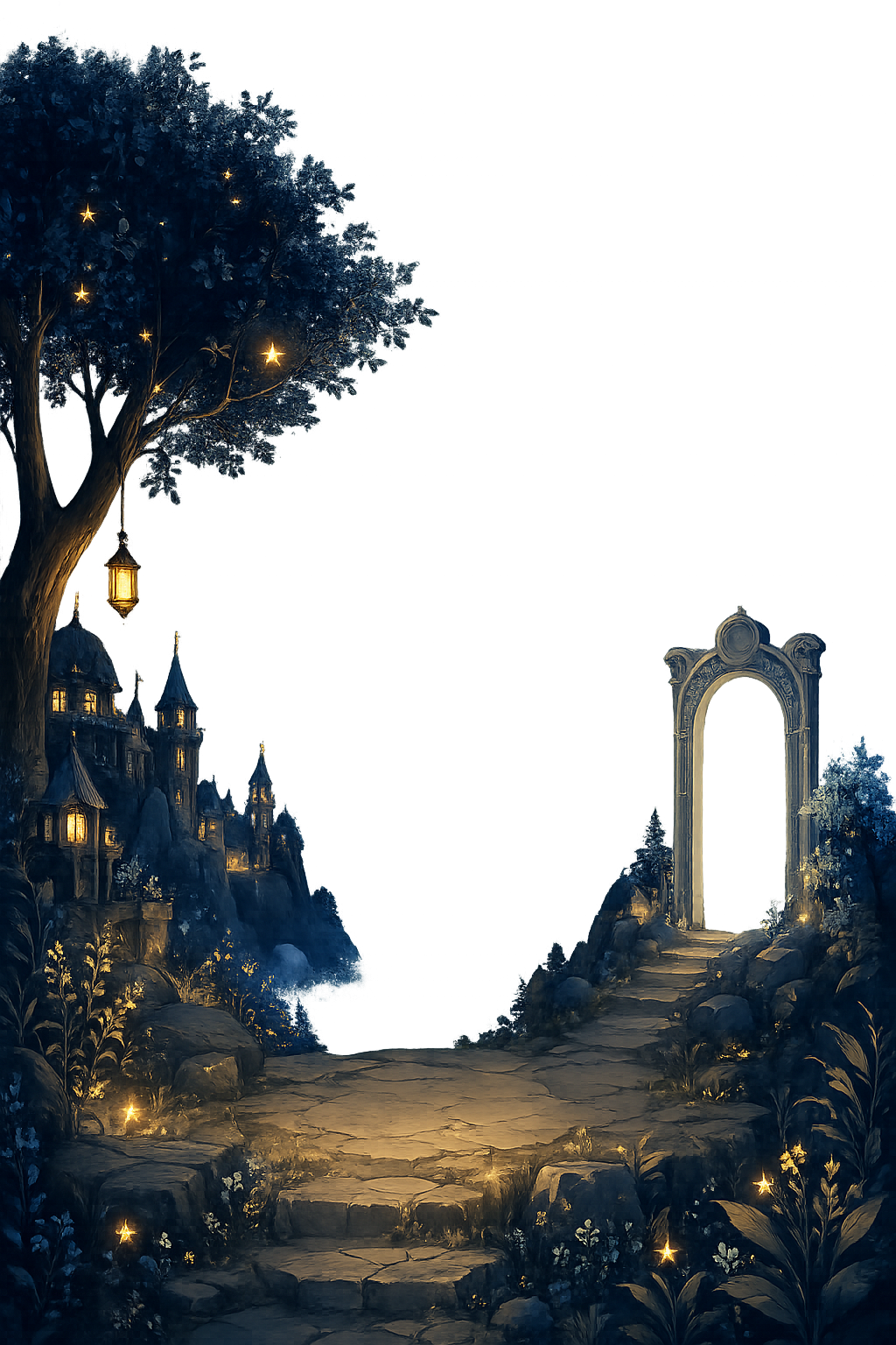 Le miroir magique dans le village des Gardiens.